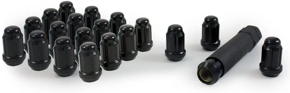 Gorilla Automotive 12mm x 1.50 Spline Lug Nut Kit with Valves (Black) - K4CS-12150BGR