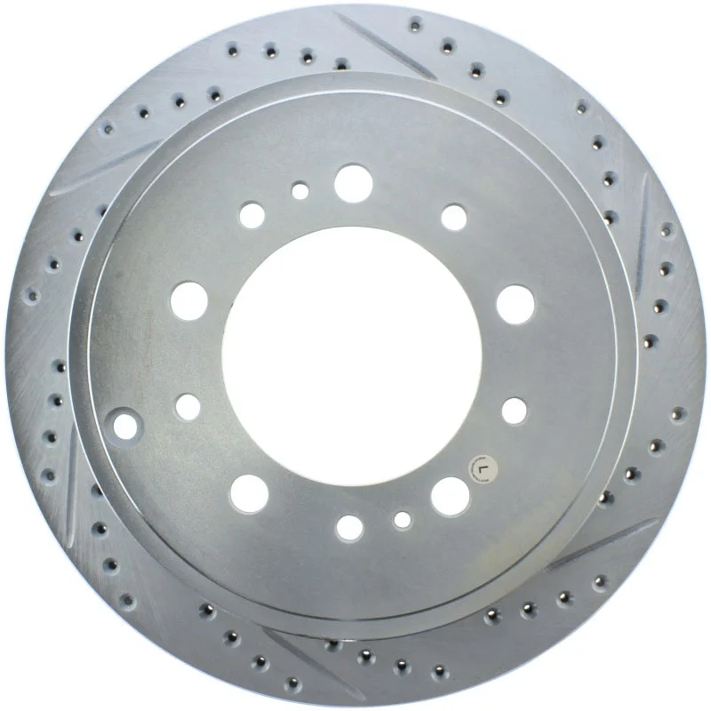 StopTech Select Sport 13-17 Toyota Land Cruiser Sport Drilled / Slotted Rear Driver-Side Brake Rotor