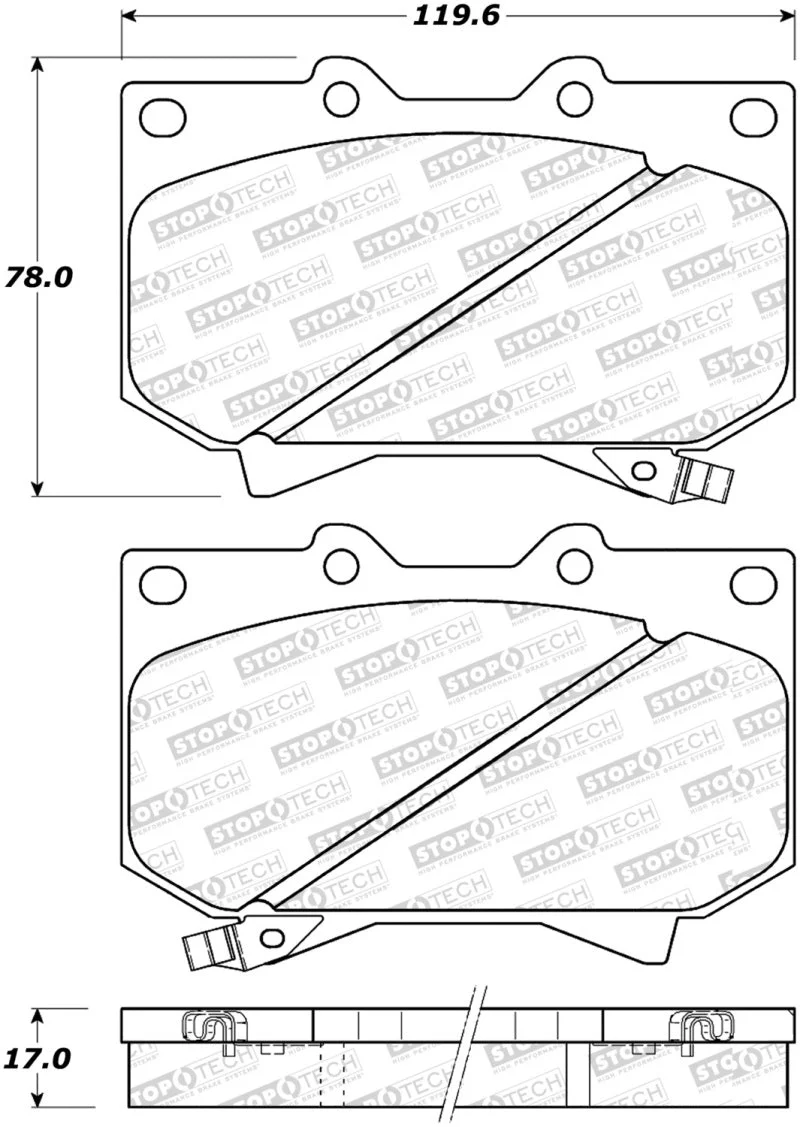 StopTech Street Select Brake Pads - Front
