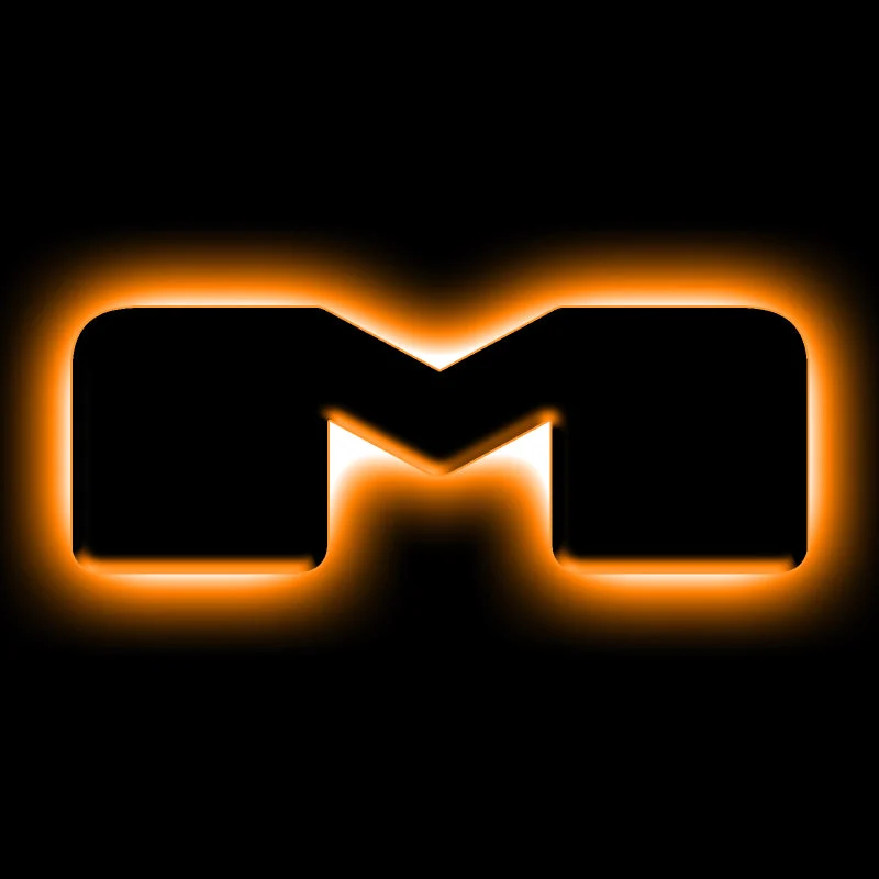 ORACLE Lighting Universal Illuminated LED Letter Badges - Matte Blk Surface Finish - M