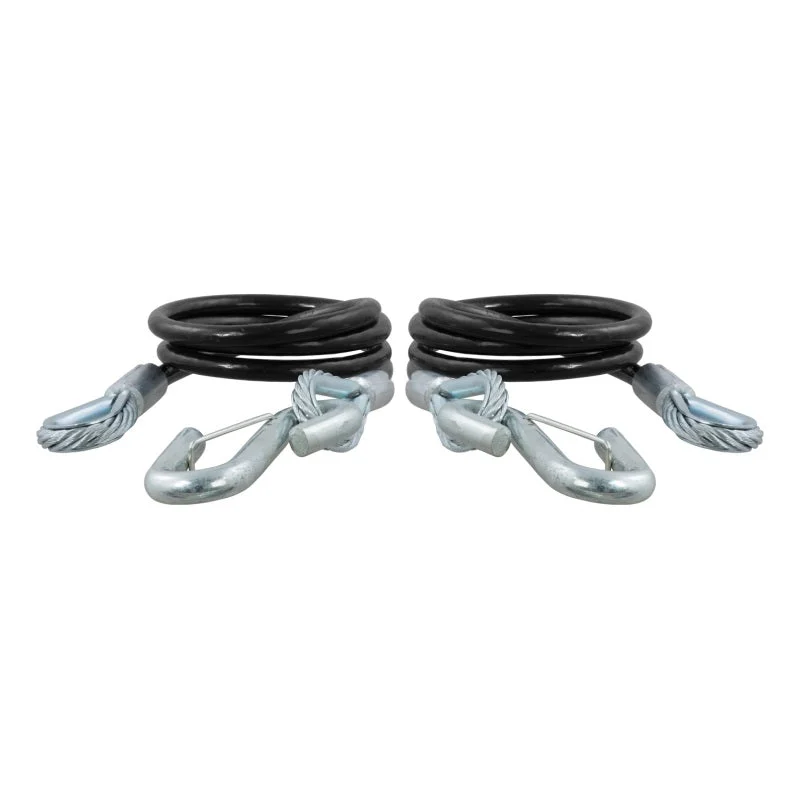 RockJock Curt Towing Safety Cable Kit 44 1/2in Long w/ 2 Snap Hooks 5000lbs 2-Pack