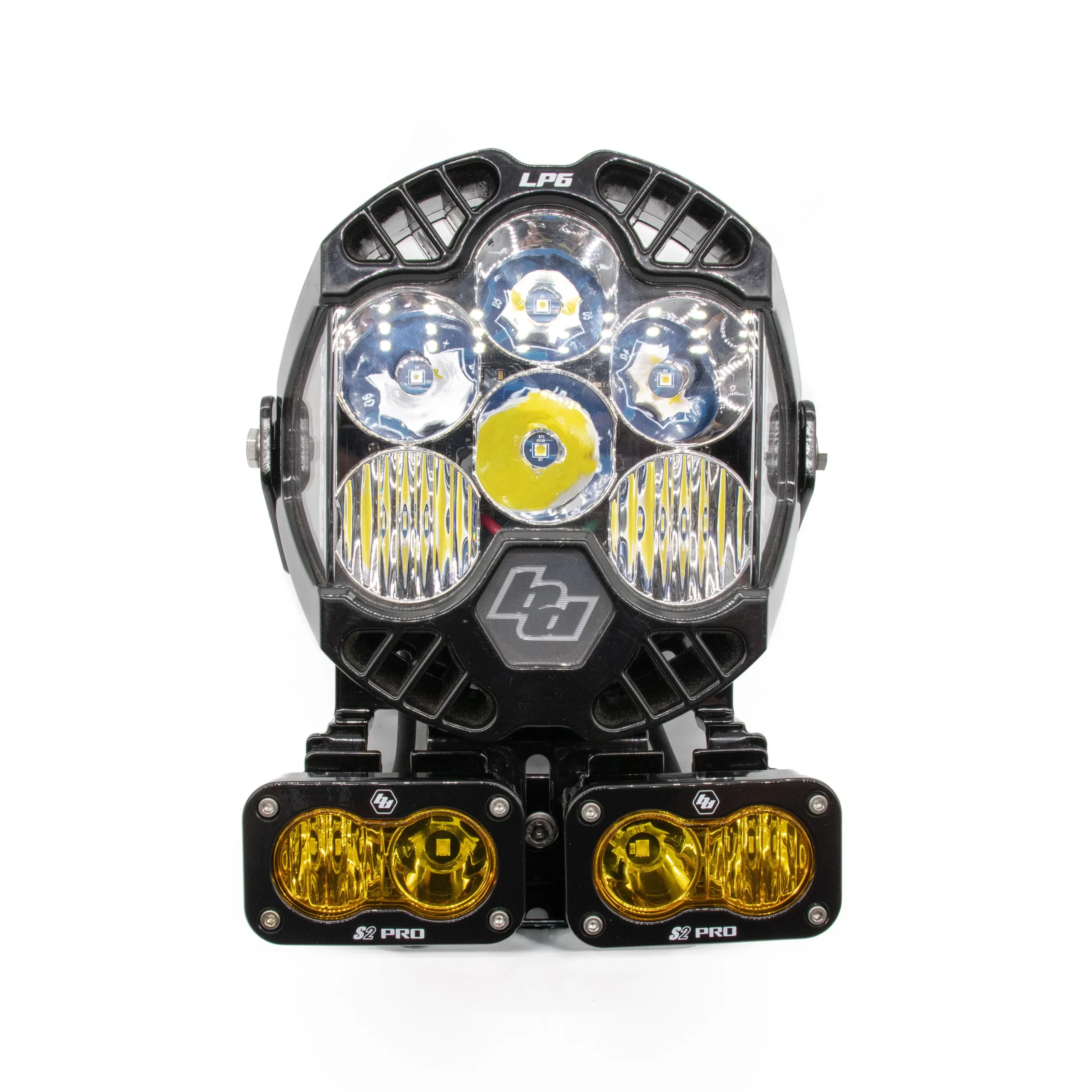 3.5" Universal "Naked" LP6 Mount with Dual S2's Combo Kit Fits Low Rider S and Dynas
