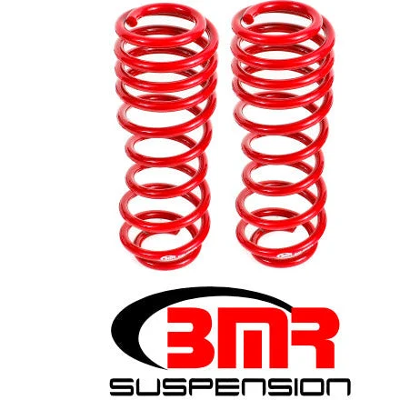 BMR 05-14 S197 Mustang GT/GT500 Rear Handling Version Lowering Springs - Red