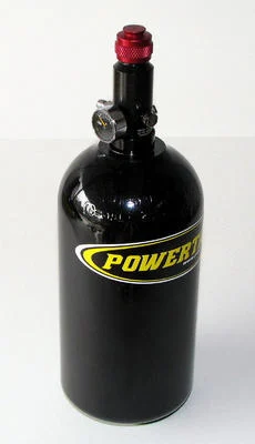 Nitrogen Bottle W/Regulated Valve Gloss Black Powdercoat Power Tank - CYL-0072-BK