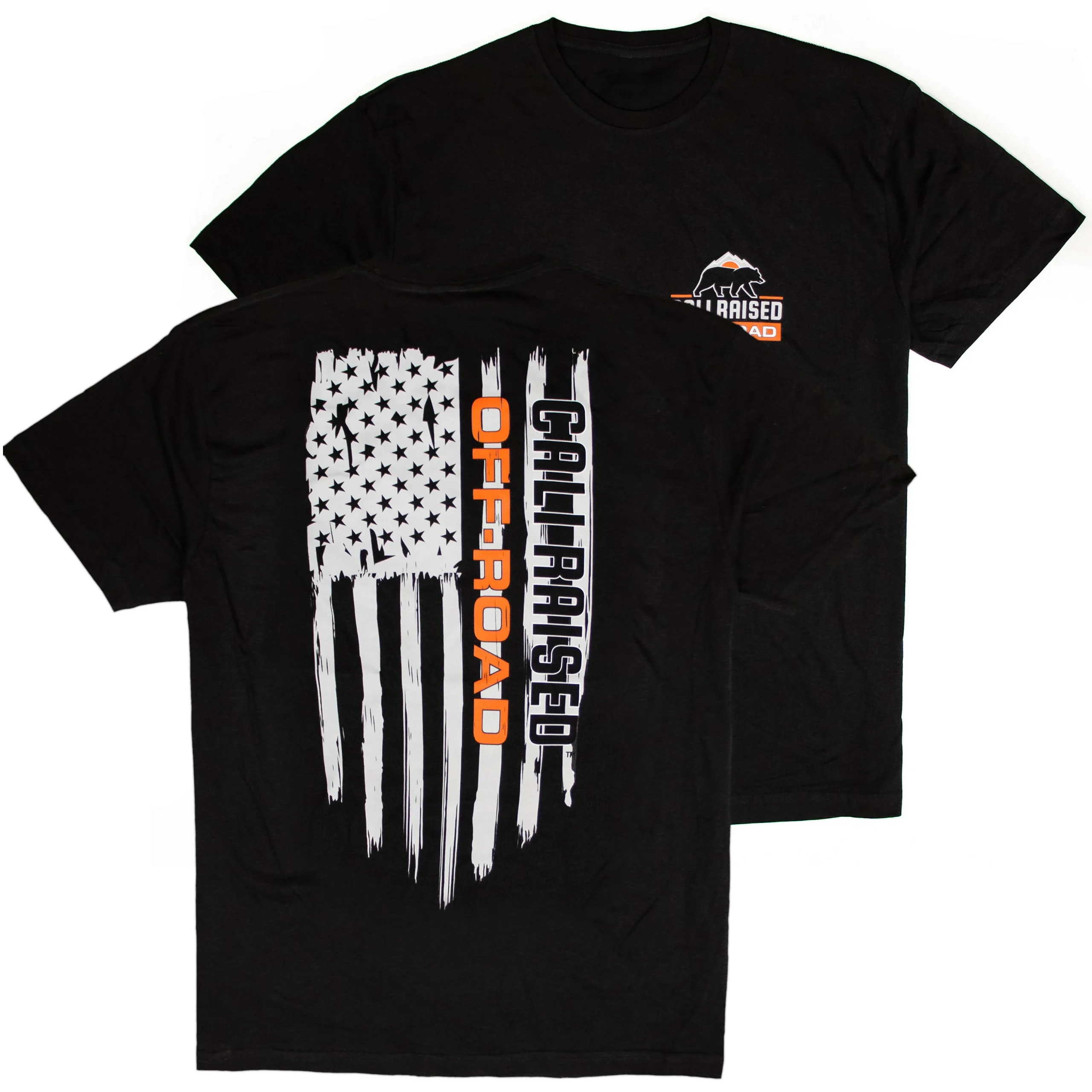 Cali Raised Off-Road "Flag" Men's Crew Neck Short-Sleeve Shirt