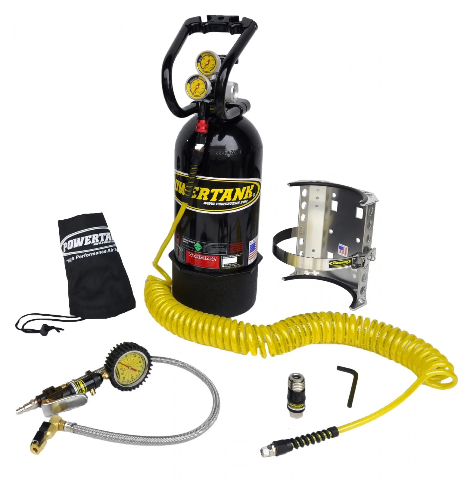 10 Lb CO2 Power Tank System Package B Gloss Black Power Tank - PT10-5250-BK