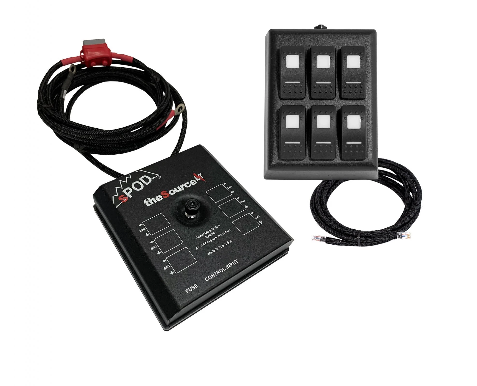 SourceLT on RAM Mount for Universal w/LED Switch Panel with 36 Inch Battery Cables sPOD