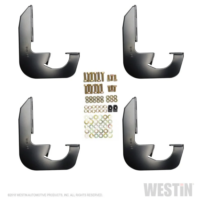 Westin 2014-2018 Chevy Silverado 1500 Reg Cab (Rocker Mount) Running Board Mount Kit - Black