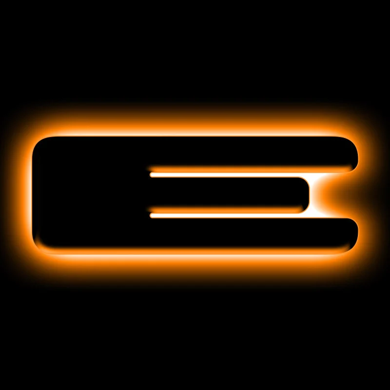 ORACLE Lighting Universal Illuminated LED Letter Badges - Matte Blk Surface Finish - E