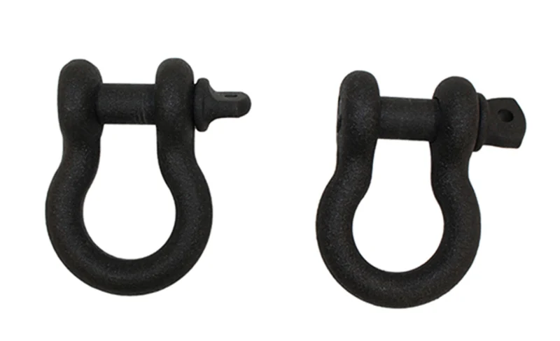 Fishbone Offroad D Ring 3/4In Gloss - Black 2 Piece Set
