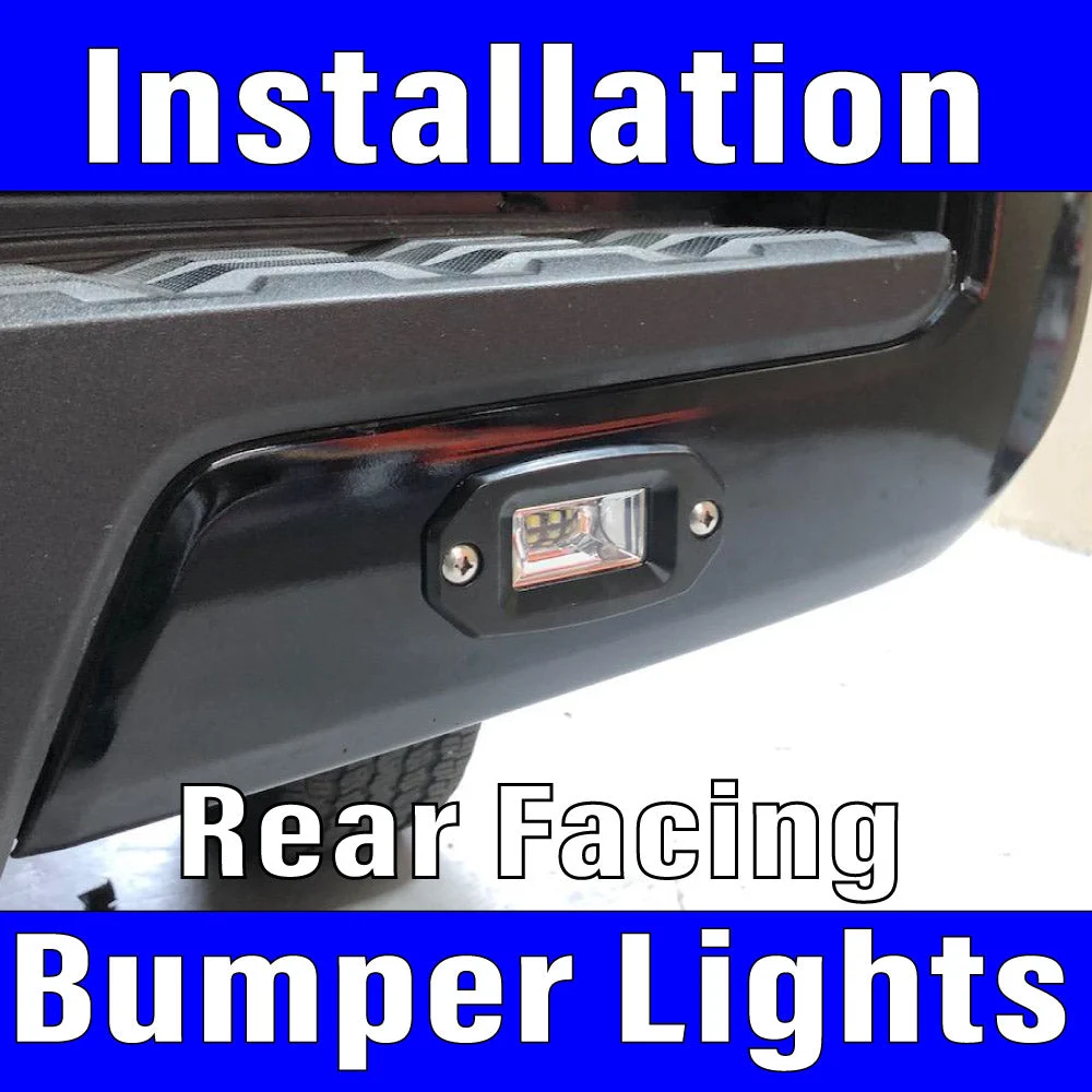 Aftermarket Rear Bumper mounted light pods with wiring & switch Labor Only