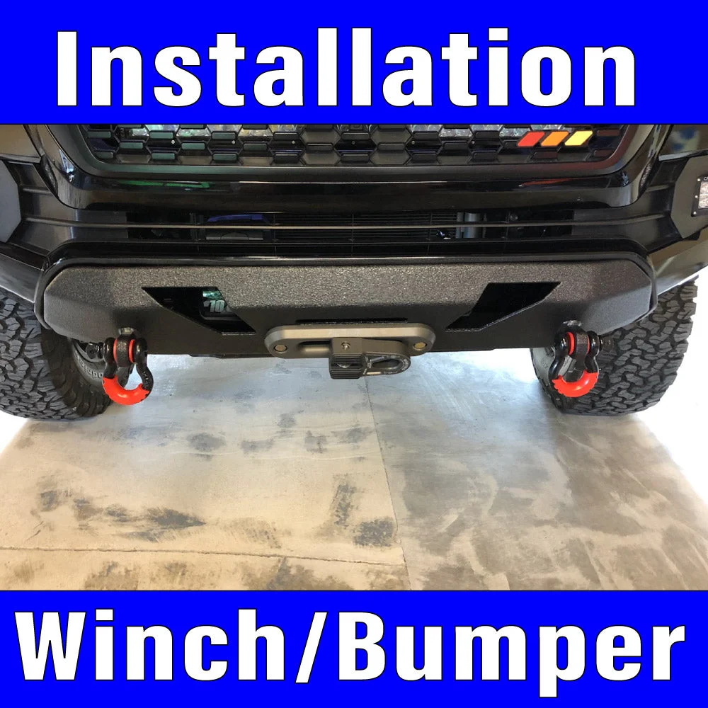 Winch & Bumper Installation includes labor prep and clean up.